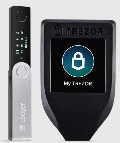 Pantallas de Trezor y Ledger